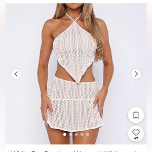 White Fox Ivory skirt and halter set